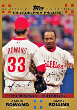 2007 Topps - Gold #658 Aaron Rowand / Jimmy Rollins Front