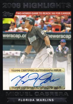 2007 Topps - Highlights Autographs #HAMC2 Miguel Cabrera Front