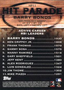 2007 Topps - Hit Parade #HP11 Barry Bonds Back