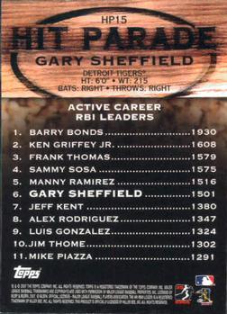 2007 Topps - Hit Parade #HP15 Gary Sheffield Back