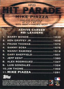2007 Topps - Hit Parade #HP20 Mike Piazza Back