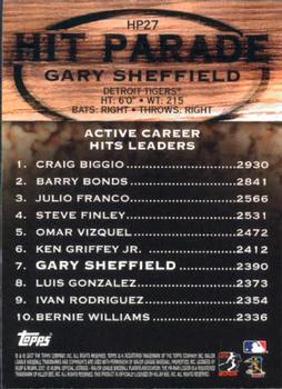 2007 Topps - Hit Parade #HP27 Gary Sheffield Back