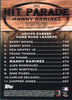 2007 Topps - Hit Parade #HP5 Manny Ramirez Back