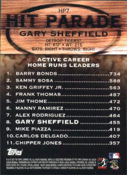 2007 Topps - Hit Parade #HP7 Gary Sheffield Back