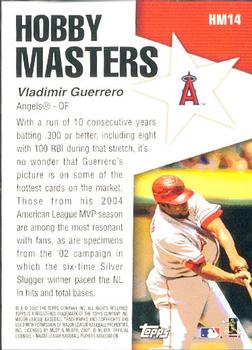 2007 Topps - Hobby Masters #HM14 Vladimir Guerrero Back