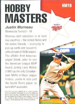 2007 Topps - Hobby Masters #HM19 Justin Morneau Back