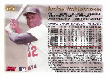 1997 All-Star FanFest Tribute to Jackie Robinson #2 Jackie Robinson Back