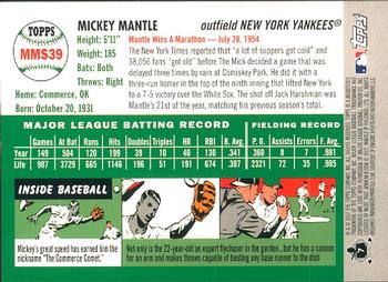 2007 Topps - Mickey Mantle Story #MMS39 Mickey Mantle Back