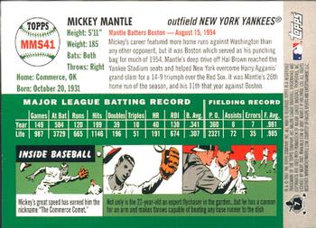 2007 Topps - Mickey Mantle Story #MMS41 Mickey Mantle Back