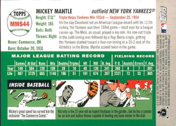 2007 Topps - Mickey Mantle Story #MMS44 Mickey Mantle Back