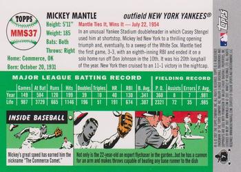 2007 Topps - Mickey Mantle Story #MMS37 Mickey Mantle Back