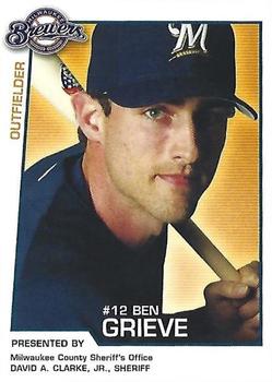 2004 Milwaukee Brewers Police - Milwaukee County Sheriff's Office #NNO Ben Grieve Front