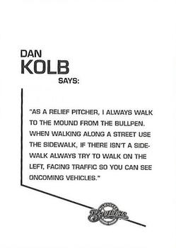 2004 Milwaukee Brewers Police - Milwaukee County Sheriff's Office #NNO Dan Kolb Back