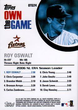 2007 Topps - Own the Game #OTG24 Roy Oswalt Back