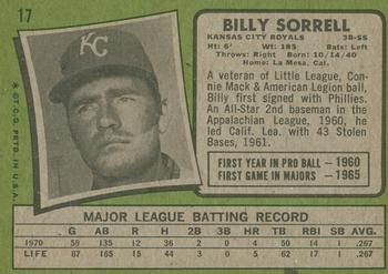 2020 Topps Heritage - 50th Anniversary Buybacks #17 Billy Sorrell Back