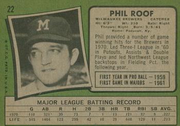 2020 Topps Heritage - 50th Anniversary Buybacks #22 Phil Roof Back