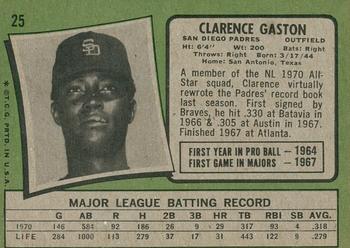 2020 Topps Heritage - 50th Anniversary Buybacks #25 Clarence Gaston Back