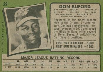 2020 Topps Heritage - 50th Anniversary Buybacks #29 Don Buford Back