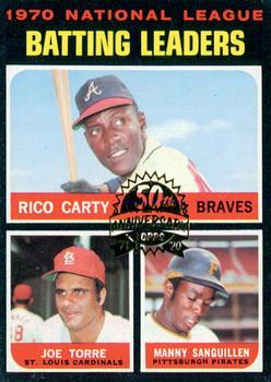 2020 Topps Heritage - 50th Anniversary Buybacks #62 1970 National League Batting Leaders - Carty / Torre / Sanguillen Front