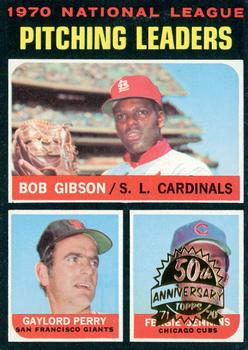 2020 Topps Heritage - 50th Anniversary Buybacks #70 1970 National League Pitching Leaders (Gibson / Perry / Jenkins) Front
