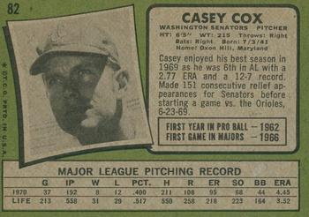 2020 Topps Heritage - 50th Anniversary Buybacks #82 Casey Cox Back