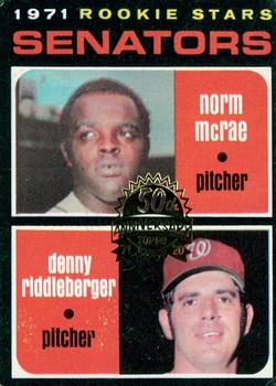 2020 Topps Heritage - 50th Anniversary Buybacks #93 Senators 1971 Rookie Stars (Norm McRae / Denny Riddleberger) Front