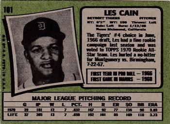 2020 Topps Heritage - 50th Anniversary Buybacks #101 Les Cain Back