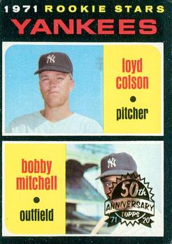 2020 Topps Heritage - 50th Anniversary Buybacks #111 Yankees 1971 Rookie Stars (Loyd Colson / Bobby Mitchell) Front