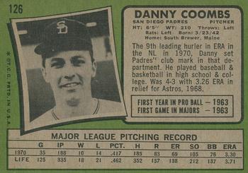 2020 Topps Heritage - 50th Anniversary Buybacks #126 Danny Coombs Back