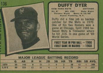 2020 Topps Heritage - 50th Anniversary Buybacks #136 Duffy Dyer Back