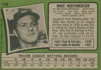 2020 Topps Heritage - 50th Anniversary Buybacks #149 Mike Hershberger Back