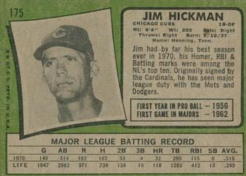 2020 Topps Heritage - 50th Anniversary Buybacks #175 Jim Hickman Back