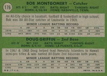 2020 Topps Heritage - 50th Anniversary Buybacks #176 Red Sox 1971 Rookie Stars (Bob Montgomery / Doug Griffin) Back