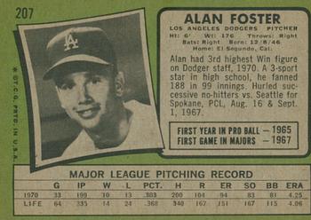 2020 Topps Heritage - 50th Anniversary Buybacks #207 Alan Foster Back
