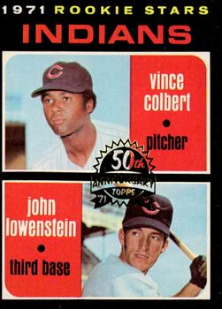 2020 Topps Heritage - 50th Anniversary Buybacks #231 Indians 1971 Rookie Stars (Vince Colbert / John Lowenstein) Front