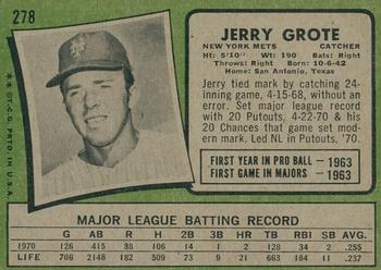 2020 Topps Heritage - 50th Anniversary Buybacks #278 Jerry Grote Back