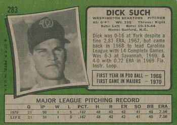 2020 Topps Heritage - 50th Anniversary Buybacks #283 Dick Such Back