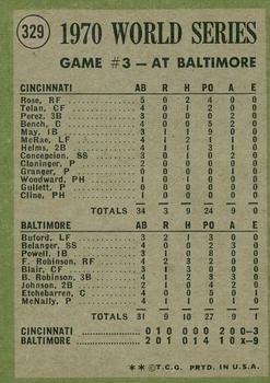 2020 Topps Heritage - 50th Anniversary Buybacks #329 1970 World Series Game 3 Back