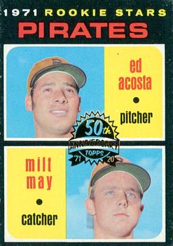 2020 Topps Heritage - 50th Anniversary Buybacks #343 Pirates Rookies - Ed Acosta / Milt May Front