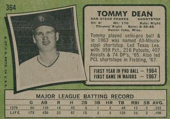 2020 Topps Heritage - 50th Anniversary Buybacks #364 Tommy Dean Back
