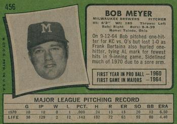 2020 Topps Heritage - 50th Anniversary Buybacks #456 Bob Meyer Back