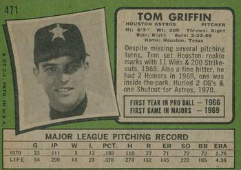 2020 Topps Heritage - 50th Anniversary Buybacks #471 Tom Griffin Back
