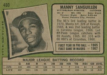 2020 Topps Heritage - 50th Anniversary Buybacks #480 Manny Sanguillen Back