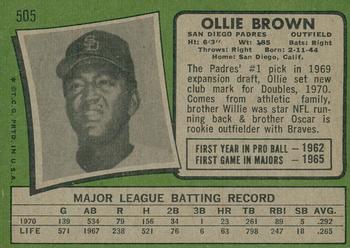 2020 Topps Heritage - 50th Anniversary Buybacks #505 Ollie Brown Back