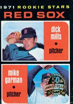 2020 Topps Heritage - 50th Anniversary Buybacks #512 Red Sox 1971 Rookie Stars (Dick Mills / Mike Garman) Front