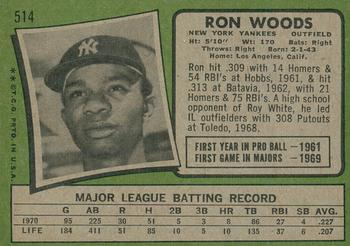 2020 Topps Heritage - 50th Anniversary Buybacks #514 Ron Woods Back