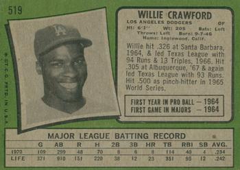2020 Topps Heritage - 50th Anniversary Buybacks #519 Willie Crawford Back