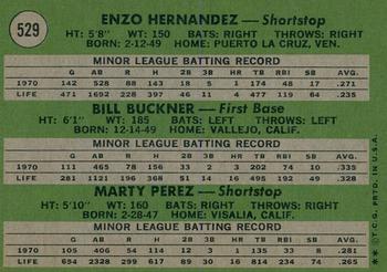 2020 Topps Heritage - 50th Anniversary Buybacks #529 National League 1971 Rookie Stars (Enzo Hernandez / Bill Buckner / Marty Perez) Back