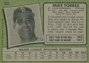 2020 Topps Heritage - 50th Anniversary Buybacks #531 Mike Torrez Back