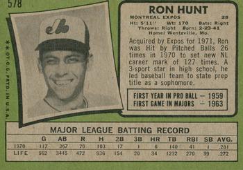 2020 Topps Heritage - 50th Anniversary Buybacks #578 Ron Hunt Back